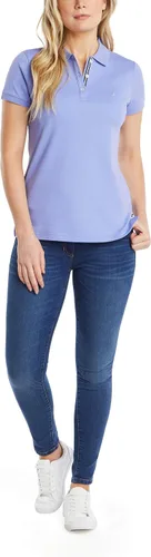 Miniatura 3 de Nautica Camisa polo de manga corta de 3 botones transpirable 100% algodón para mujer