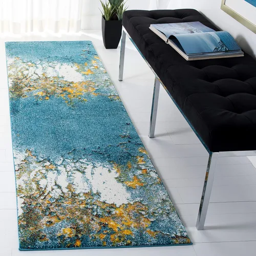 Miniatura 9 de SAFAVIEH Glacier Collection GLA125M - Alfombra moderna abstracta que no desprende pelusa, para sala de estar o dormitorio, 2 pies 3 pulgadas x 4