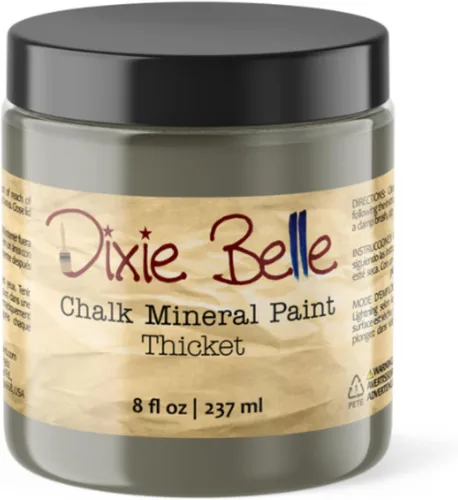 Miniatura 101 de Dixie Belle Paint Company - Pintura con acabado de tiza para muebles, color negro (Caviar), 1 galón, 128 fl oz, pintura mineral color rosa intenso