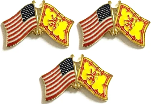 Miniatura 150 de 3 Pines de solapa con banderas de Estados Unidos y países internacionales, paquete de 3 pines dobles con diseño de banderas de Estados Unidos