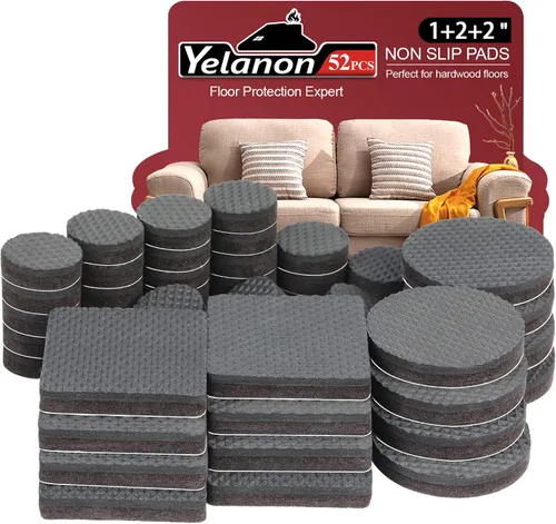Miniatura 8 de Yelanon Almohadillas Antideslizantes para Muebles - 36 piezas de 1'' Agarraderas Antideslizantes para Patas de Muebles Pies de Goma Autoadhesivos
