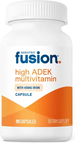 Bariatric Fusion Multivitamínico de alta ADEK con hierro | Multivitamínico bariátrico para interruptor duodenal | Vitaminas ADEK fáciles de tragar |