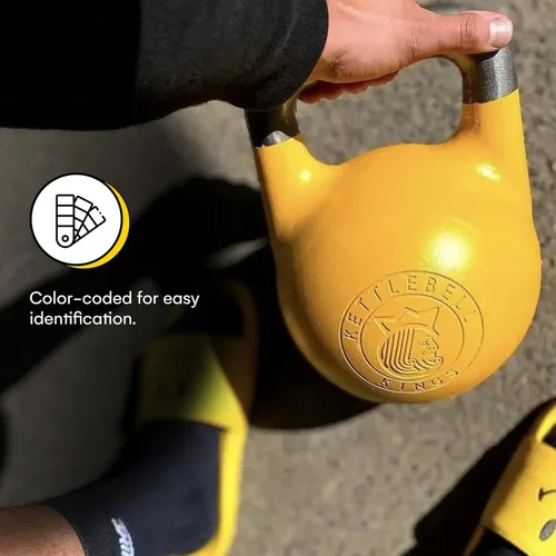 Miniatura 8 de Kettlebell Kings Pesas rusas de competición Kettlebell Kings Peso (mango de 33mm) 4-32 KG Mancuernas Equipo de entrenamiento en el gimnasio