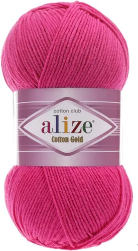 Miniatura 31 de 55% algodón 45% acrílico Alize Cotton Gold Yarn 1 madeja/bola 3.53 oz 360 yardas (1-crema)