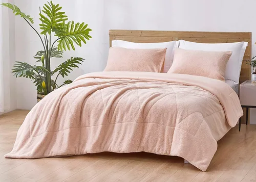 Miniatura 15 de Chezmoi Collection Zane - Juego de edredón Sherpa de 2 piezas, juego de ropa de cama reversible de microfibra lavada de doble cara