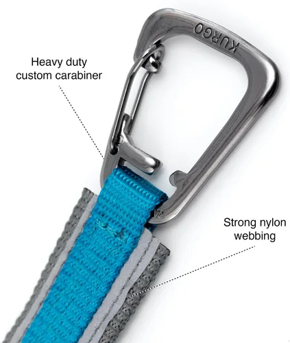 Miniatura 4 de Kurgo Correa cuántica de 6 en 1, correa para perros manos libres, cinturón de correr, estilo bandolera y cinturón de cintura, reflectante, clip