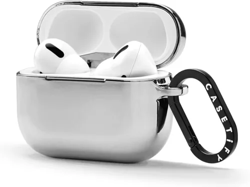 Miniatura 4 de CASETiFY Espejo AirPods Pro (1ª/2.ª generación) Funda con anillo [Star Wars Colab] - Pegatinas de poder del lado oscuro, color plateado