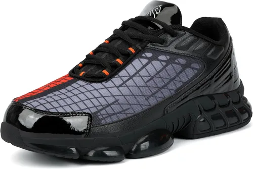 Zapatos de punta de acero para hombres y mujeres, ligeros, con amortiguación de aire, puntera compuesta, antideslizantes, zapatos de trabajo