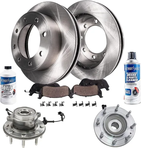 Miniatura 21 de Detroit Axle - Rotores de freno para Jeep Compass 2015-2022 Renegade 2016-2022 Fiat 500X 2016-2022, 2018, 2019, 2020, 2021. Reemplazo de rotores