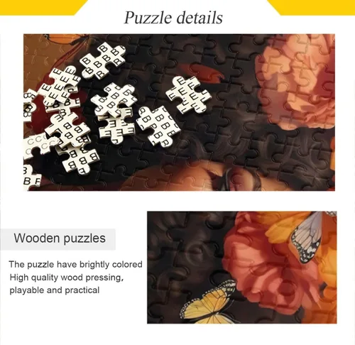 Miniatura 2 de Rompecabezas de 1000 piezas para adultos American African Black Girl Flower Wood Puzzles Educativo Cerebro Juguetes 21216941 Chica Negra Africana