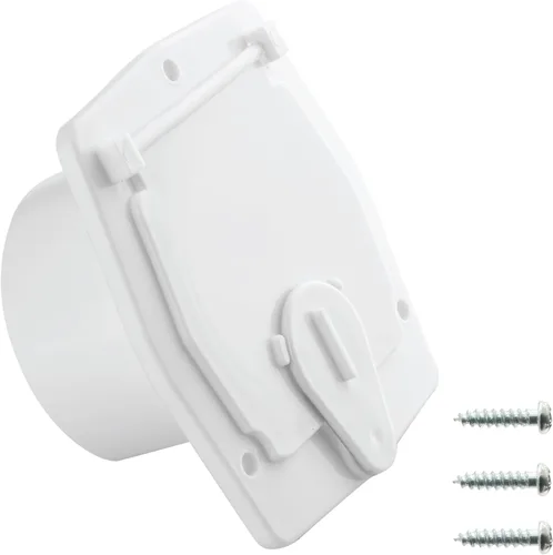 Miniatura 12 de Halotronics Escotilla redonda eléctrica de 4 1/4 pulgadas para cables de 30 amperios de RV (negra)