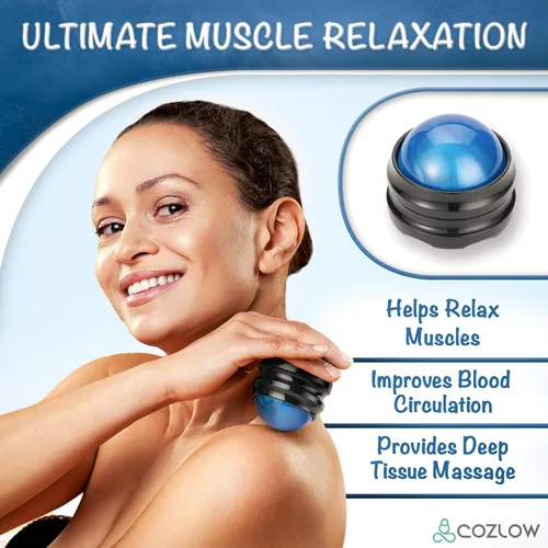 Miniatura 2 de Bola de masaje, herramienta de rodillo masajeador muscular para liberación profunda de tejido de punto de activación, terapia de masaje manual