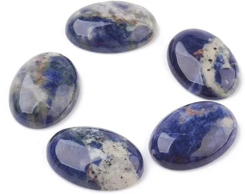 Miniatura 11 de Crafans Flat Back Gemstone Oval Cabochons Natural Stone Cabochons Healing Power Stone Chakra Crystal for Crafts DIY Jewelry Making Supplies