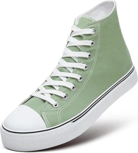 Miniatura 37 de ZGR Tenis de lona para hombre, con cordones, clásicos, casuales, para caminar