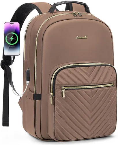 Miniatura 32 de LOVEVOOK - Mochila para laptop de 15.6 pulgadas para mujer, linda mochila de viaje con asa superior, mochila profesional para computadora, mochila