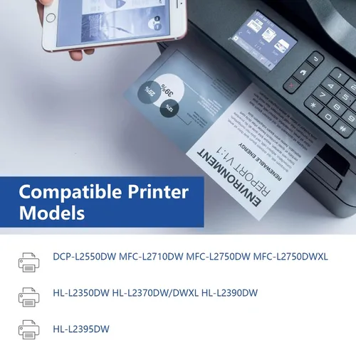 Miniatura 2 de TN770 - Cartucho de tóner para impresora Brother – TN-770 compatible con HL-L2370DW, HL-L2370DW XL, MFC-L2750DW, MFC-L2750DW XL, TN770 paquete de 2