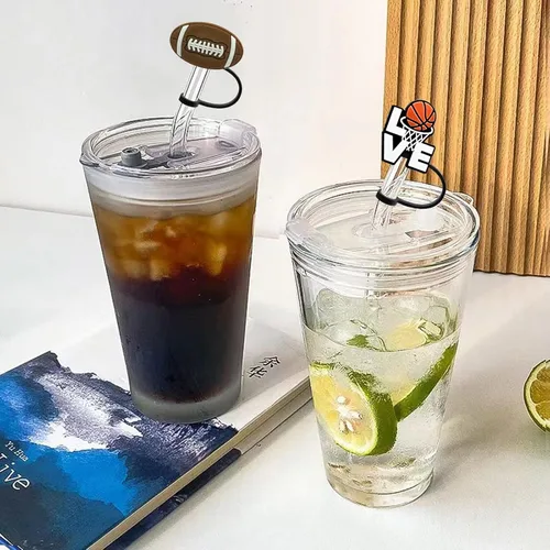 Miniatura 7 de 6 fundas de silicona para pajilla, cubiertas para popote para vasos, tapones de paja a prueba de polvo para puntas de popote para accesorios