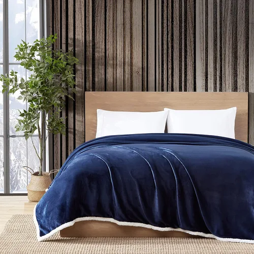 Miniatura 16 de Eddie Bauer - Manta de tamaño twin, manta de cama de felpa ultrasuave con reverso de borrego sintético, ropa de cama de gran tamaño para sofá o cama