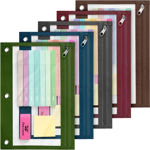 Miniatura 13 de Mr. Pen - Estuche para lápices de 2 piezas - Estuche con cremallera para lápices para carpeta de 3 anillas