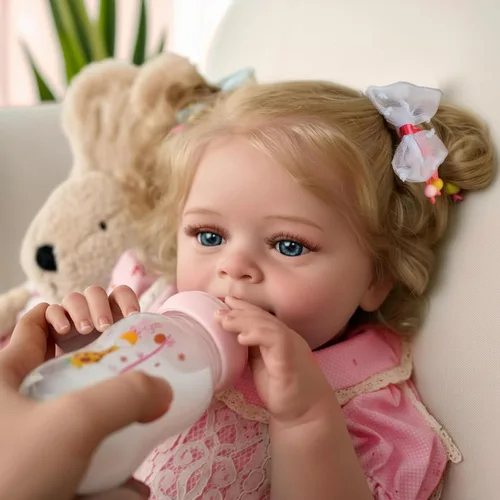 Miniatura 2 de CHAREX Muñeca realista Reborn Baby Girl – Muñeca realista hecha a mano de la vida real de 20 pulgadas, cuerpo con peso recién nacido, sensación