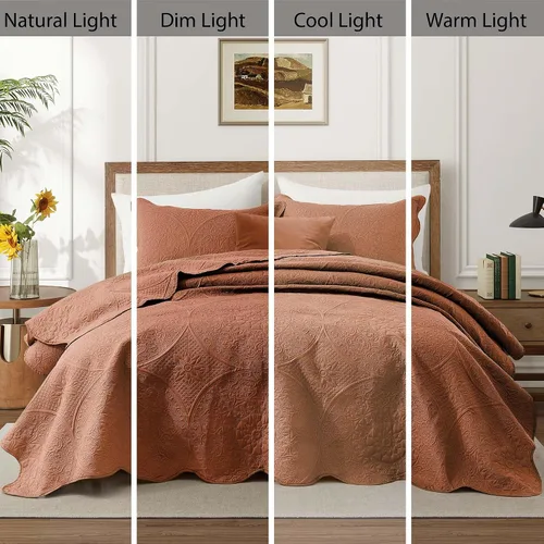 Miniatura 41 de MOONLIGHT20015 Juego de colchas individuales (68" x 86") – Paquete a granel de 10 al por mayor para hoteles, dormitorios de invitados y Airbnbs