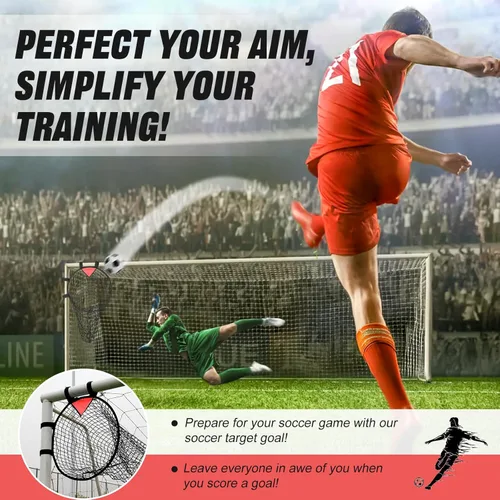 Miniatura 4 de BOHEN Juego de 2 unidades de objetivos de fútbol – Pop-up portátiles Top Bins Target – Fútbol de precisión de disparo para diversión sin fin y Rojo