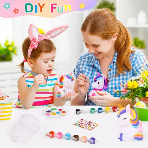 Miniatura 2 de dededa Kit de arte de luz nocturna de unicornio para pintar tu propio unicornio, artes y manualidades para niños de 4 a 8 años, regalos de 1