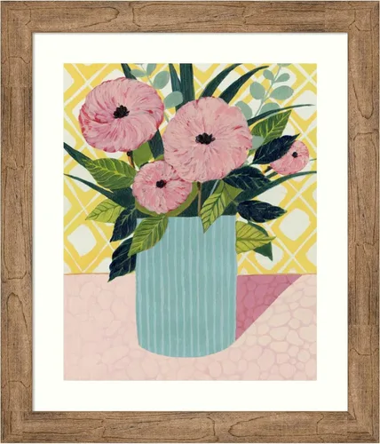 Miniatura 10 de Amanti Art Framed Wall Art Print 44x36 Retro Bouquet I by Grace Popp, Flowers Wall Art, Modern Contemporary Decor, X-Large Poster Painting Artwork