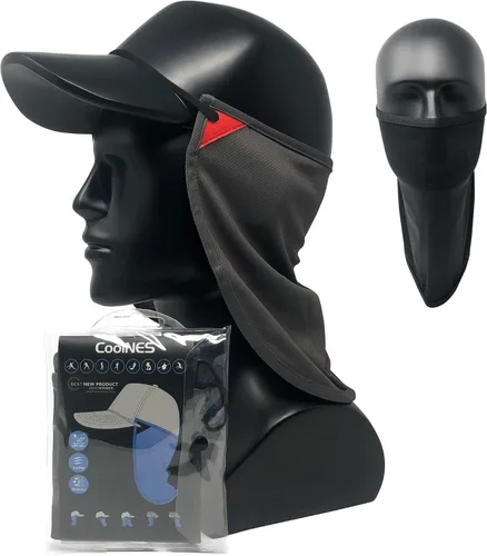 Miniatura 9 de CoolNES - Protección ajustable para cuello contra rayos ultravioletas, ajustable, multifuncional, 2 en 1, cubrebocas para pesca al aire libre, unisex