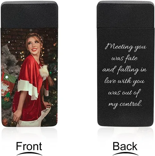Miniatura 5 de Encendedores personalizados con imagen, para hombres, encendedor de fotos personalizado para hombres, encendedor eléctrico recargable, encendedor