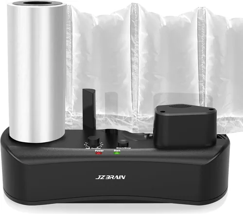 Máquina de almohada de aire para embalaje rápido – JZBRAIN 110V YE300 Air Cushion Machine sella a 7.2-9.8 pies/min Envoltura de embalaje de burbujas