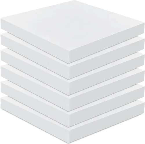 Miniatura 8 de Frienda Paquete de 6 Cojines de Espuma de Alta Densidad para Tapicería de 2" X 18" X 18" Cojín Cuadrado Blanco de Repuesto para Asiento o Uso