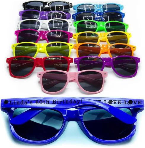 Miniatura 10 de Gafas de sol de boda personalizadas en destino a granel favores de boda para invitados nupcial fiesta gafas de sol conjunto