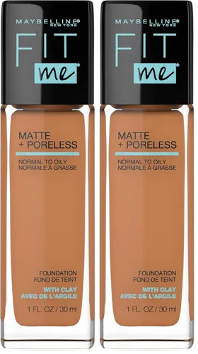 Miniatura 23 de Maybelline New York Fit Me Matte + Poreless Base Líquida, Formato de Bolsa, 220 Natural Beige, 1.3 onzas 220 Beige natural