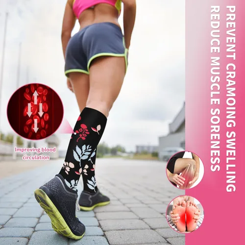 Miniatura 3 de Sooverki - Calcetines de compresión de cobre para circulación, para mujeres y hombres, 6 pares, para correr, atletismo, medicina, enfermería, viajes