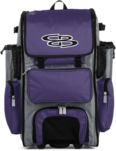 Miniatura 77 de Boombah Rolling Superpack - Bolsa para equipo de béisbol/sóftbol, varios colores, mango telescópico y capacidad para 4 murciélagos, versión