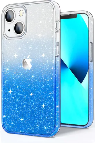 Miniatura 9 de JJGoo Compatible con iPhone 13 Funda, Purpurina Suave TPU A Prueba de Golpes Protectora Parachoques Cubierta, Brillante Bling Brilloso Lindo Delgado