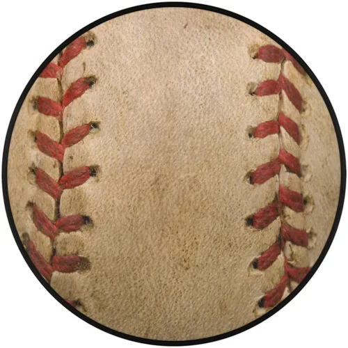 Miniatura 11 de Pardick Alfombra de béisbol de 36.2 pulgadas, alfombra retro circular redonda para niños, hombres, dormitorio, sala de estar, hogar, guardería, sala