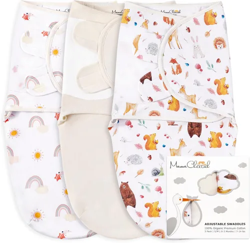 Miniatura 10 de Mama Cheetah Saco de envolver para bebés prematuros, saco de dormir orgánico para bebés prematuros, manta para envolver prematuros, envolturas