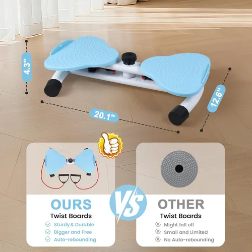 Miniatura 3 de Máquina de Torsión de Cintura, Tabla Torcedora de Abdominales con Bandas de Resistencia - Capacidad de 300 libras, Equipo de Ejercicio Casero