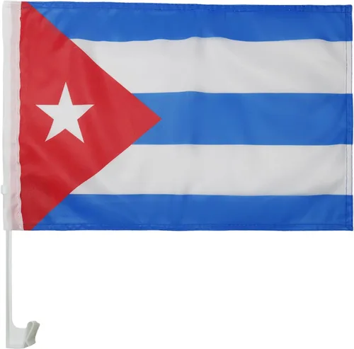 AZ FLAG Bandera de coche de Cuba de 18 x 12 pulgadas – Banderas de coche cubano de 11.8 x 17.7 in – Banner de 18 x 12 pulgadas en barra de plástico