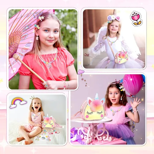 Miniatura 6 de SYOKZEY Regalos de unicornio para niñas, juguetes de unicornio regalos para niñas de 3, 4, 5, 6, 7, 8 años, juegos de joyas para niñas, regalos