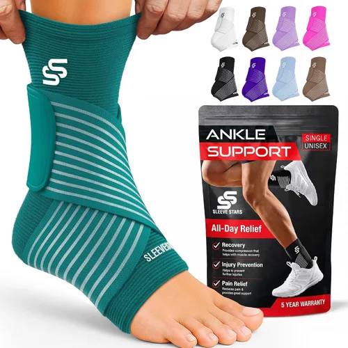 Miniatura 19 de Tobillera Sleeve Stars para mujeres y hombres, tobillera para esguince de tobillo, manga de compresión para alivio de la fascitis plantar, soporte