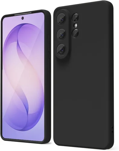 Miniatura 349 de oakxco Funda para teléfono Samsung Galaxy S21 Ultra con agarre de silicona líquida, bonita funda delgada y delgada de goma suave de TPU lisa