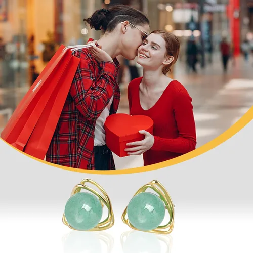 Miniatura 101 de Jade Earrings Studs,Green Jade Earrings for Women,925 Sterling Silver Earrings Studs for Sensitive Ears,Handmade Jade Earrings for Birthday