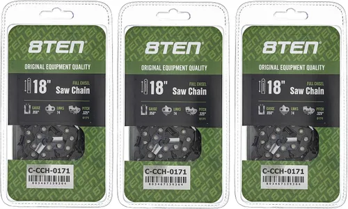 Miniatura 205 de 8TEN Cadena de motosierra semi cincel de 6 pulgadas .050 1/4 42 DL para Worx WG320 Black & Decker LLP120 (paquete de 3)