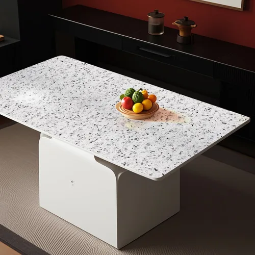 Miniatura 9 de Papel de contacto de terrazo gris y blanco de 88 x 16 pulgadas, papel adhesivo de granito para encimera de cocina, papel tapiz adhesivo