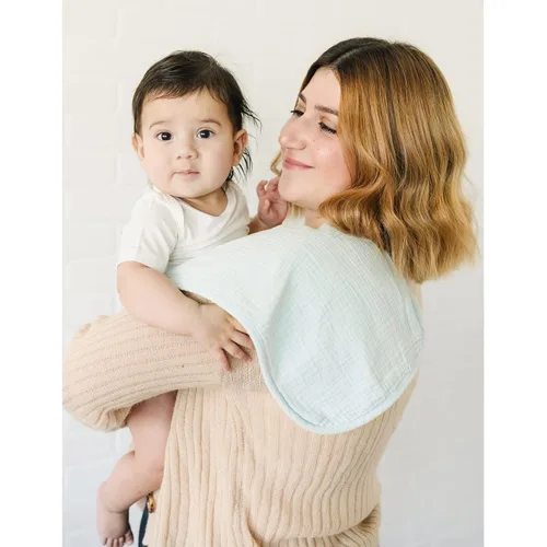 Miniatura 3 de Konssy - Juego de paños de muselina para eructos de bebé, unisex - 6 unidades grandes, 100 % algodón, ropa para eructos para recién nacidos, bebés