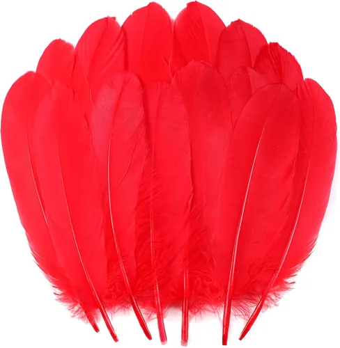 Miniatura 33 de 50 piezas de plumas de ganso naturales de 5 estilos, accesorios de ropa, paquete de estilos arcoíris, decoración de Pascua, Navidad, ropa