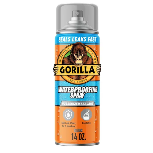 Gorilla Aerosol blanco impermeable para parchar y sellar Transparente